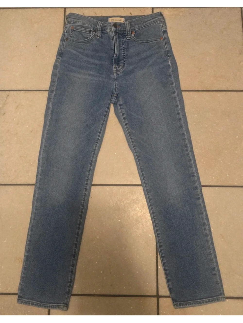 Madewell The Perfect Vintage Jean Medium Wash Size 25 High Rise Straight Leg